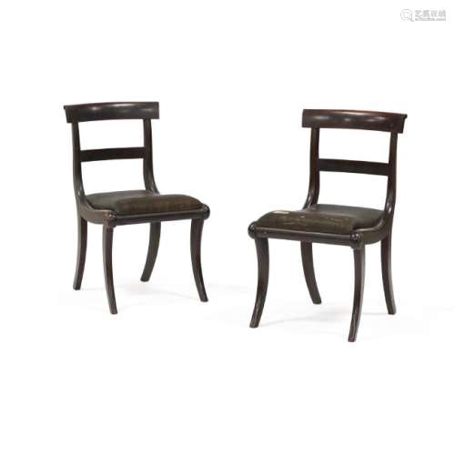 Pair of American Neoclassical Side Chairs