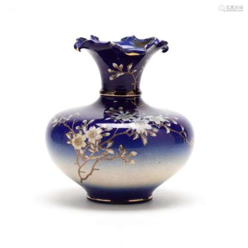 Japanese Moriage Pottery Vase