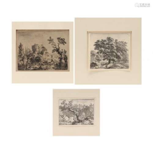 Group of Three Landscape Prints - Waterloo, Everdingen,