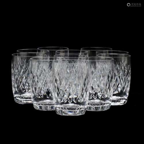 Eleven Waterford Crystal Tumblers