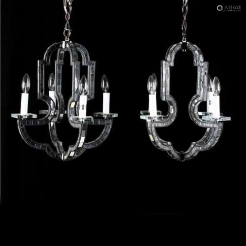Pair of Modern Moroccan Style Chandeliers