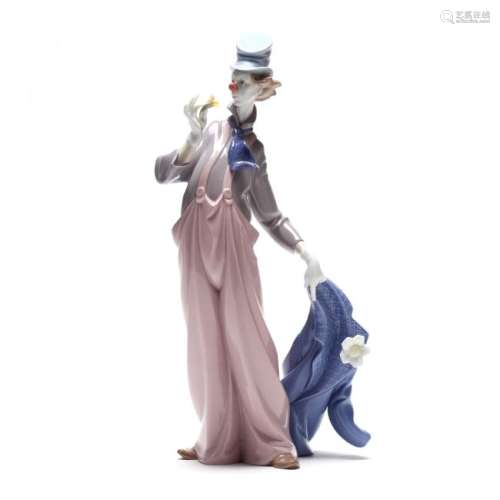 Lladro, Exclusive Clown with Flower