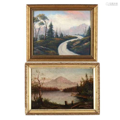Two Mountainous Landscape Paintings