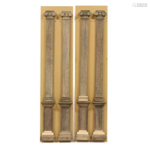 Set of Four Antique English Architectural Pilasters