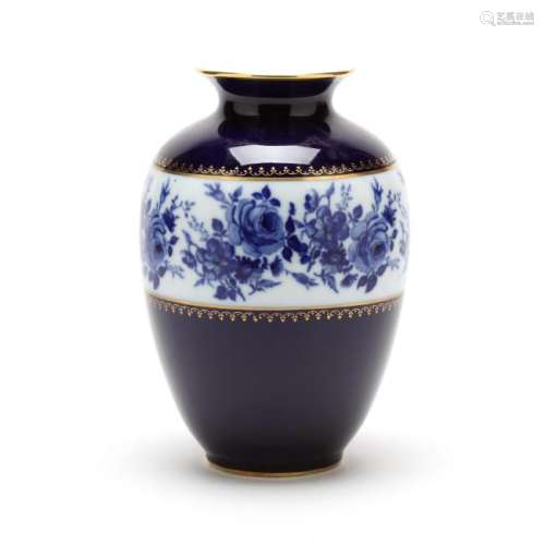 KPM, Cobalt Decorated Porcelain Vase