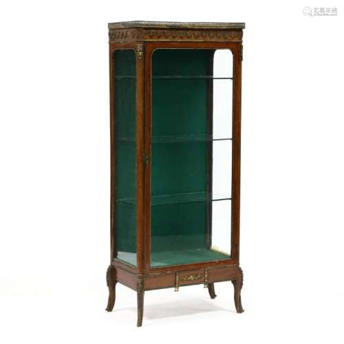French Empire Style Marble Top Vitrine