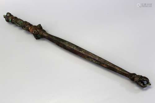 Tibetan bronze stick.