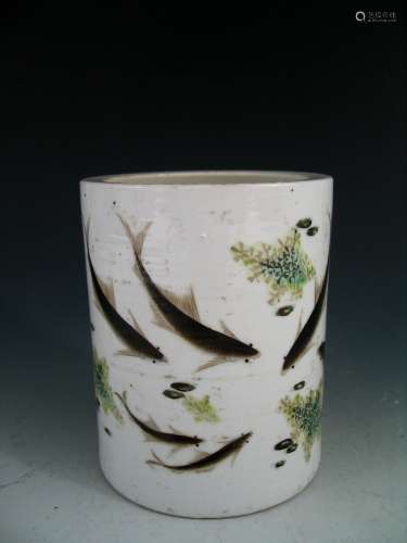 Chinese porcelain brush pot