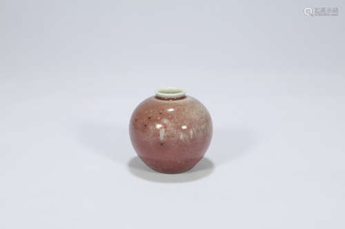 Chinese peach blossom porcelain jar, Yongzheng mark.