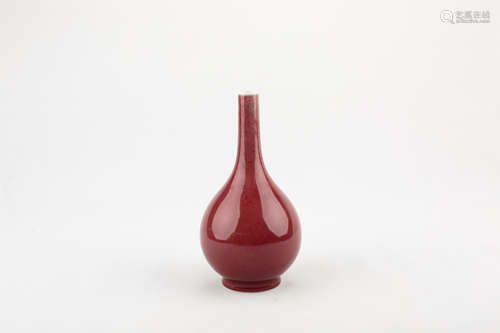 Chinese red glaze porcelain vase.