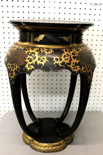 Japanese lacquer flower stand.