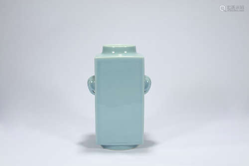 Chinese Clair de Lune porcelain Cong vase, Guangxu