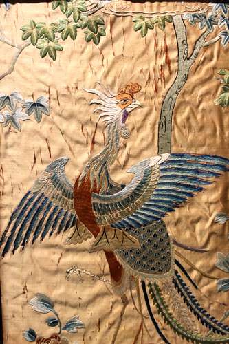 Chinese embroidery piece of phoenix.