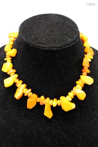 Composite amber necklace.