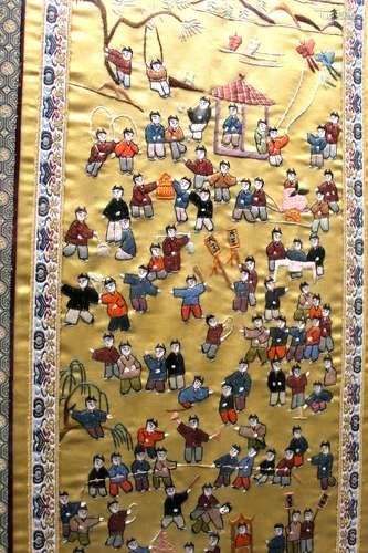 Chinese embroidery panel of 