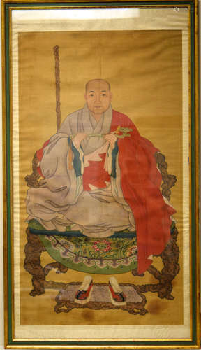 Chinese Painting of a Seated Lohan