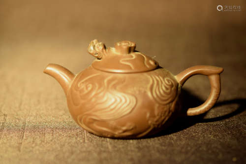 Chinese Yixin Teapot with Dragon