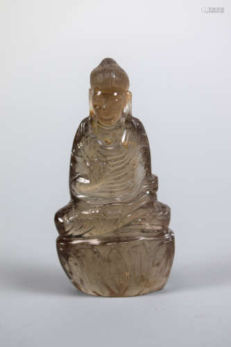 Chinese Rock Crystal Seated Buddha