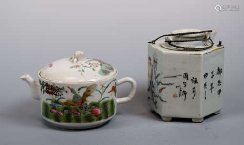 Chinese Porcelain Teapots - Group of Three