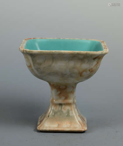 Chinese Porcelain Square Stem Bowl