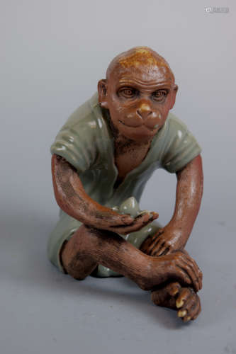 Chinese Celadon Porcelain Monkey