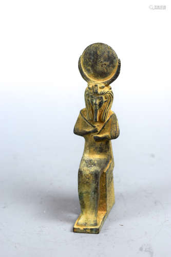 Egyptian Bronze Seated Fugurine