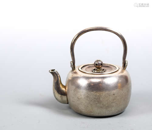 Japanese Silver Teapot with Juning Stamp - Imperial