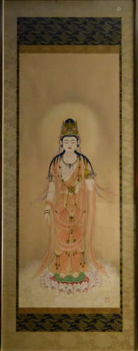 Japanese Painting of Standing Kuanyin