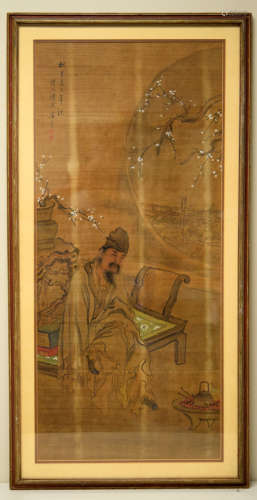 Chinese Painting on Silk - Scholar