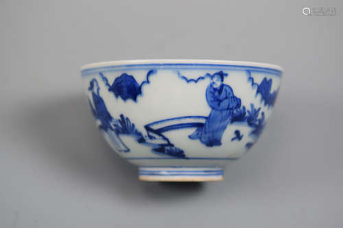 Chinese Blue White Porcelain Bowl 17/18th cen