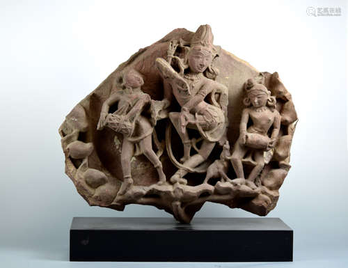 Indian Sandstone Carving of Dancers