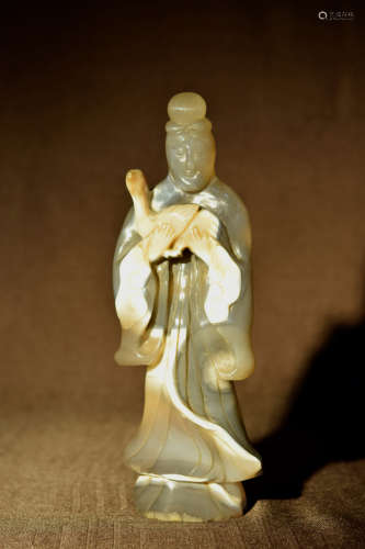 Chinese Agate Carving of a Lady