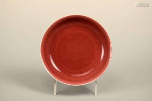 Chinese Oxblood Porcelain Dish