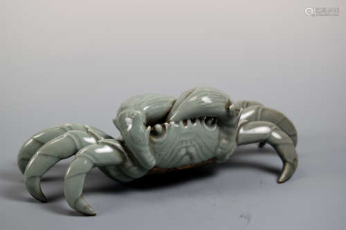 Japanese Celadon Porcelain Crab
