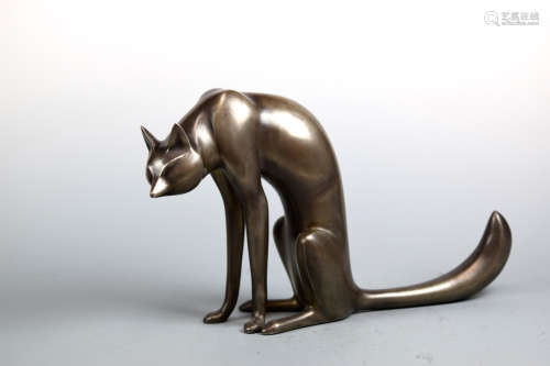 Japanese Bronze Sculpture of Fox