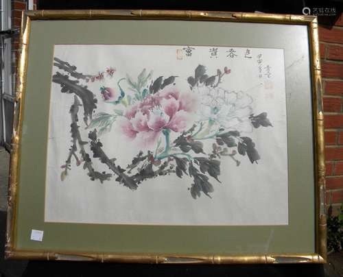 Vintage Chinese Painting of Flowers