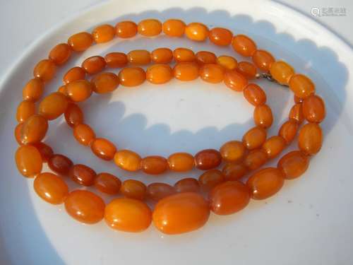 Antique Baltic Butter Scotch Amber Necklace