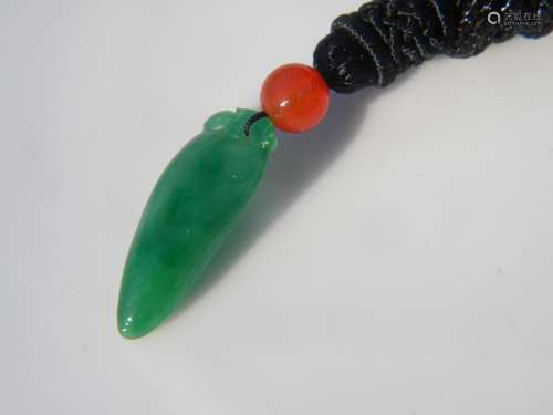 Natural Green Jadeite Melon Pendant