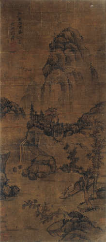 沈周（1427～1509） 山水 立轴 水墨绢本