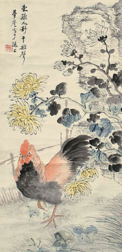 朱梦庐（1826～1900） 大吉图 立轴 设色纸本