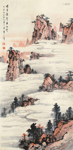 黄君璧（1898～1991） 山水 立轴 设色纸本