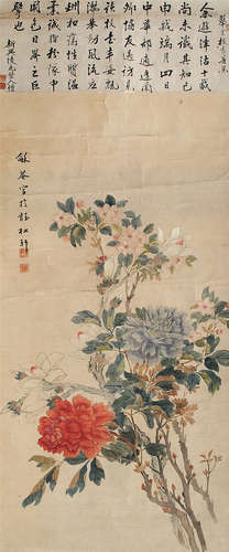 张兆祥（1852～1908） 花卉 立轴 设色纸本