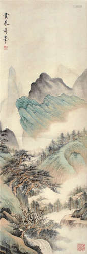 吴湖帆（1894～1968） 山水 立轴 设色纸本