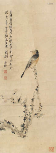 谢稚柳（1910～1997） 花鸟 立轴 设色纸本