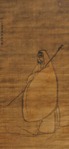 金农（1687～1763） 人物 立轴 设色绢本