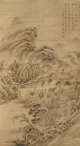 戴熙（1801～1860） 春溪独钓 立轴 设色绢本