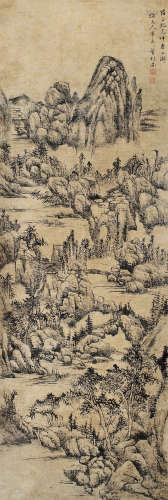 董邦达（1696～1769） 山水 立轴 水墨纸本