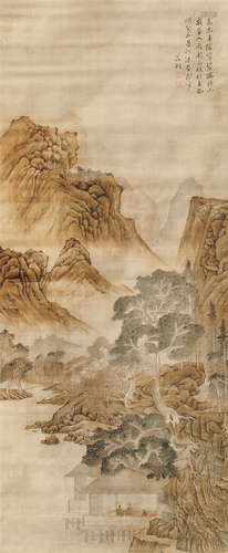 文徵明（1470～1559） 山水 立轴 设色绢本