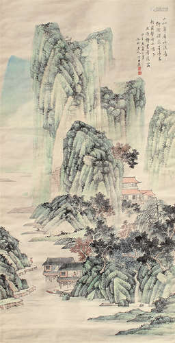 方士庶（1692～1751） 山水 立轴 设色纸本