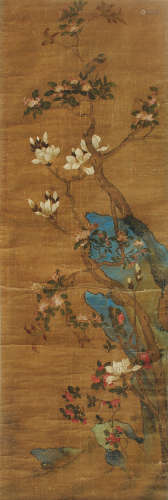 邹一桂（1686～1772） 花卉 立轴 设色绢本